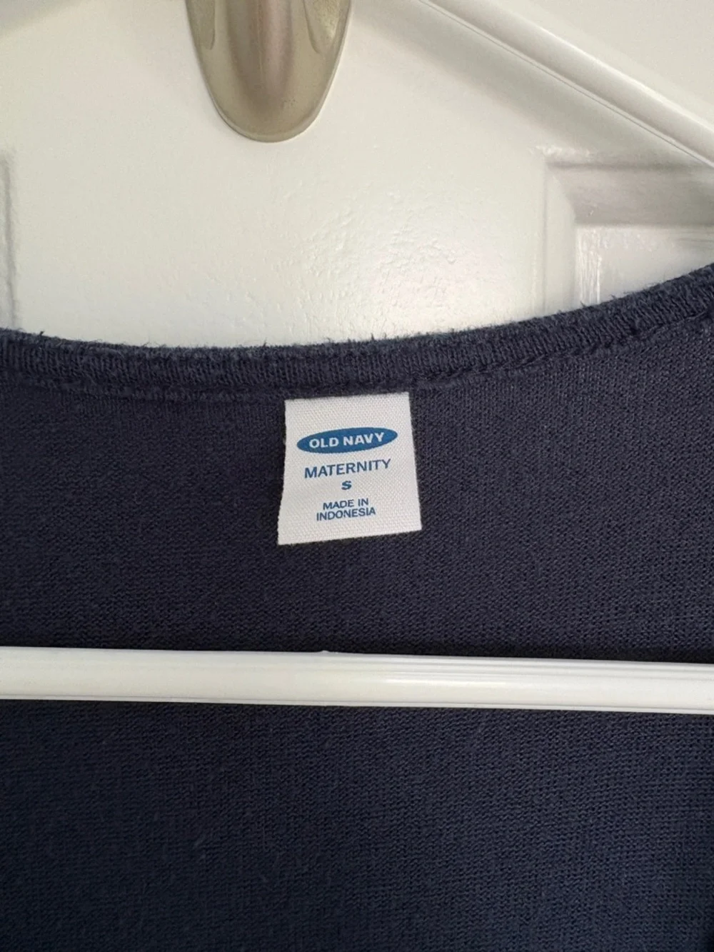 Old Navy Small Maternity Navy Wrap Long Sleeve Shirt - Picture 2 of 9